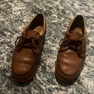 Quoddy Blucher Shoe: Whiskey - Size 10